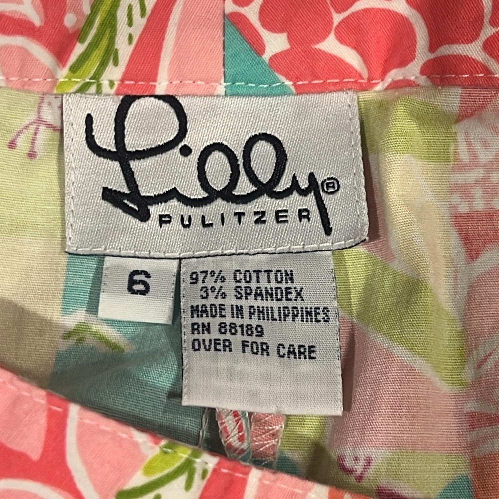 Lilly Pulitzer multicolored patchwork capri pants… - image 4